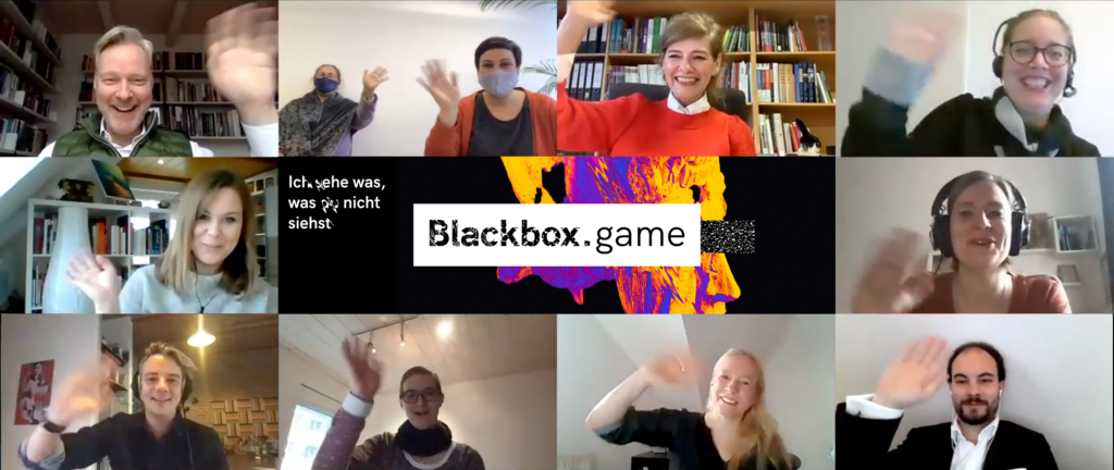 Das Blackbox-Team (zumindest ein Teil) im digitalen Meeting